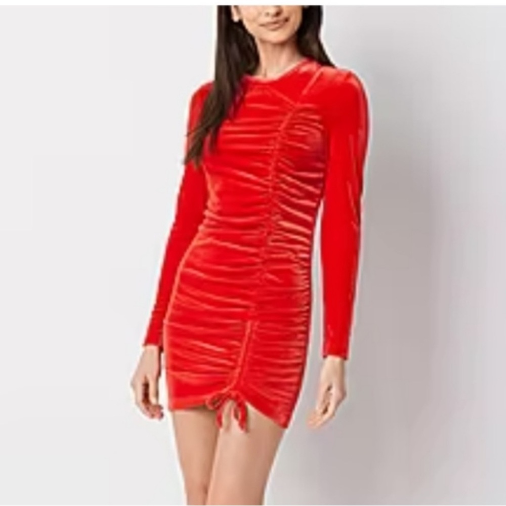 JUICY Red Velvet Body Con Dress